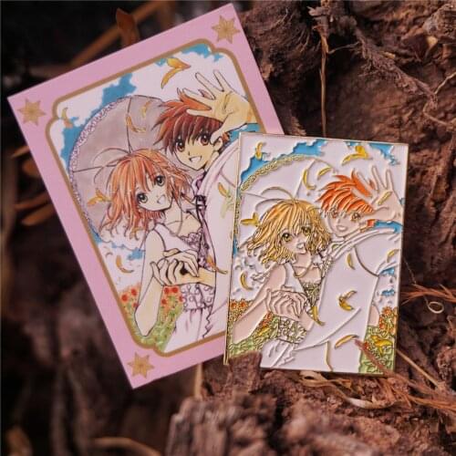 Cosmile Card Captor Sakura Japanese Anime Sakura LI SYAORAN Metal Badge Bedge Brooch Pins Collection Cosplay Props