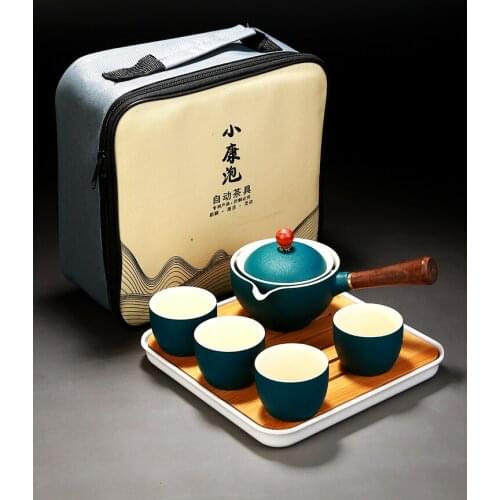 Flowers Exquisite Stone Grinding Shape Tea Set Handmade Tea Pot Cup Set Chinese Tea Ceremony Gift GungFu Tea Cup Teaware Unique