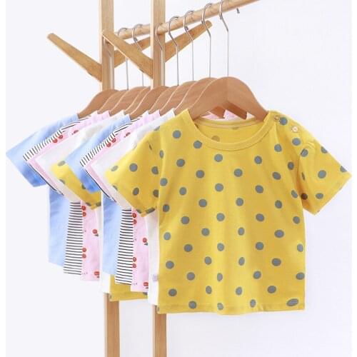 New Summer Kids Short-sleeved T-shirt Cotton Kid Clothes Girls Shirts O-Neck Boys Short Sleeve Tops Printed Carrot 2021 Cheap