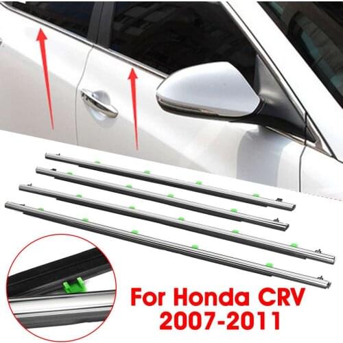 For Honda CRV CR-V 2007-2011 Car Window Moulding Trim Weatherstrips Seal Belt For CR-V Chrome Auto Door Belts Weather Strip