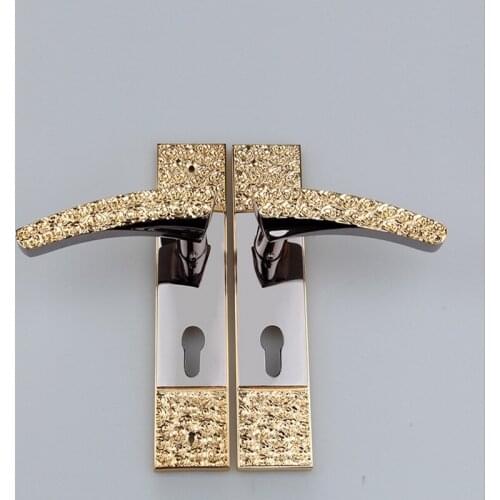 Continental retro antique interior indoor locks Bronze pattern panel livingroom handle locks Zinc alloy carved bedroom mute lock