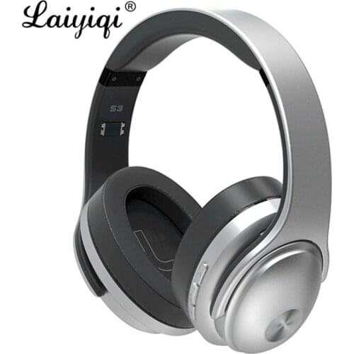 Laiyiqi 2 in 1 bluetooth Speaker + Headphone headphones with Mic wireless Foldable gaming headset adjustable multifunction case