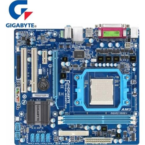 Socket AM3 GIGABYTE GA-M68MT-D3 Motherboard 630A DDR3 8G Desktop Mainboard For Phenom II/Athlon II M68MT-S2 Systemboard Used