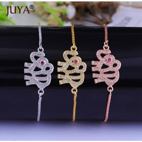 Lovely Animal Elephant Bracelet Femme Jewellery Copper Zircon Charms Adjustable Slide Chain Bracelet Bangle Women Christmas gift