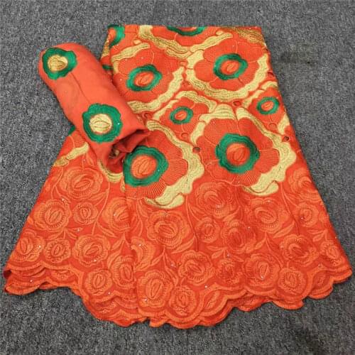 Soft fabric from Dubai 100%cotton African lace fabric high quality Swiss veil lace for women party dress 5 +2 yards/set! LY3.418