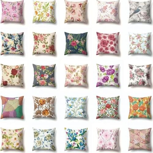 Flowers and Plants Cushion Cover Pillowcase Abstract Flower Decorative Pillow Sofa Pillow Case Cushions Pillowcover Home Decor