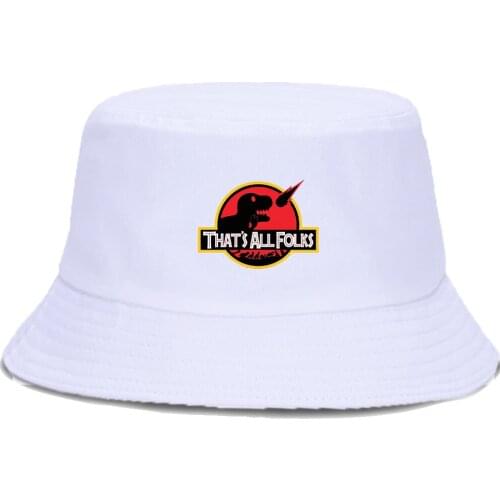 Thats All Folks Funny Style Bucket Hat Unisex Outdoor Fisherman Cap Summer Foldable Panama Caps Street Sunscreen Fishing Hats