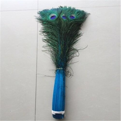100pcs/lot Lake Blue Peacock Feathers 70-80 Cm/28-32 Inch Home Jewelry Celebration Craft Carnival DIY Feathers for Crafts