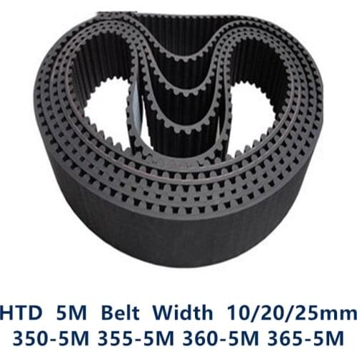 HTD 5M Timing belt C=350/355/360/365 width 15/20/25mm Teeth 70 71 72 73 HTD5M synchronous Belt 350-5M 355-5M 360-5M 365-5M