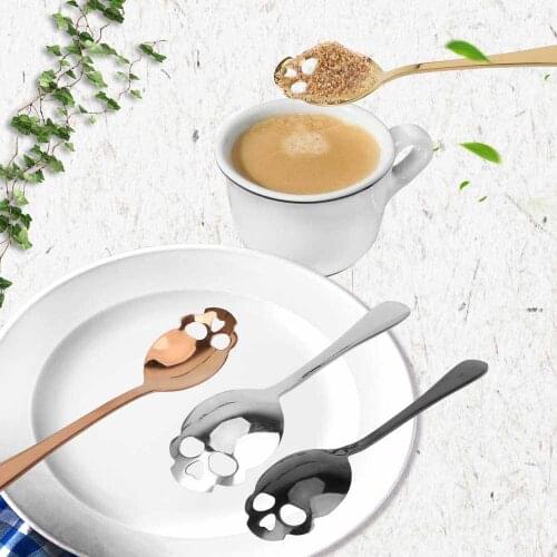 Buffing Tableware for Snacks Party Ice Cream Dessert Spoon Stainless Steel Spoon Small Tea Coffee Spoon Skull Style