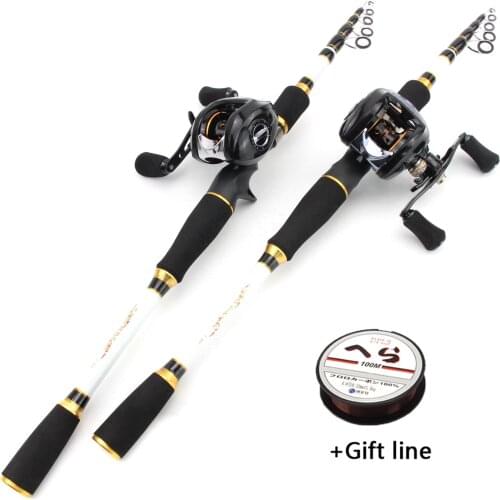 1.8m2.1m2.4m2.7m Portable Travel Outdoor sports telescopic fishing rod and Casting Reel Trout Carbon Rod casting rod set pesca