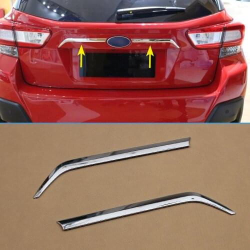 Bright Chrome Car Rear Tailgate Nameplate Strips For 2018 Subaru Crosstrek XV Trunk Rear Tail Gate Cover 2Pcs/Set Trims