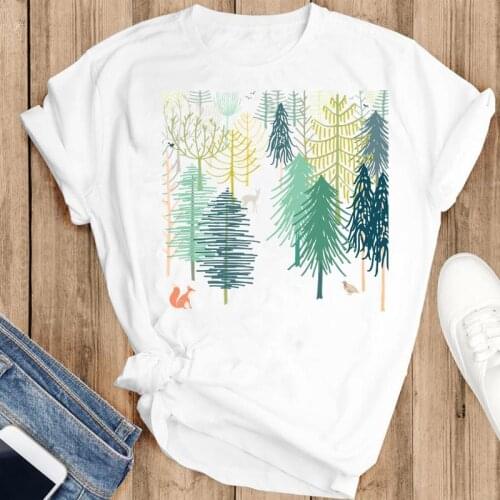 Women Graphic Watercolor Printing 2021 Clothing Fashion Print Short Sleeve Summer Female Clothes Tops Tees Tshirt T-Shirt