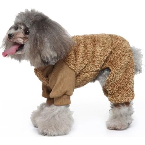 Winter Dog Apparel Warm Dog Coat Jumpsuit Thicken Pet Clothes Teddy Dogs Costume Puppy Turtleneck Sweater Pets Ropa Perro