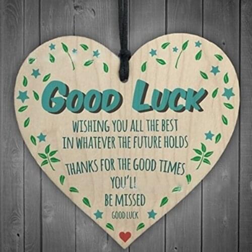 For Home Wedding 1pc New Arrival Wooden Heart Plaque Sign Love Household Good Luck Hanging Ornament Decoration