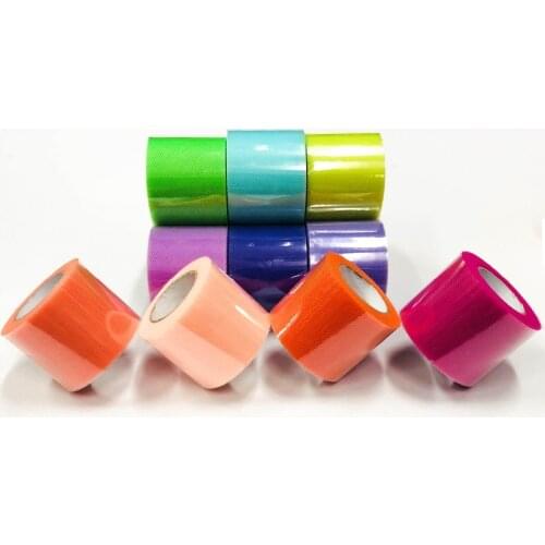 1pcs/lot 5cmX25yards Solid Tulle Mesh Ribbon DIY Hair Clip Headwear Crafts Material Wedding Birthday Party