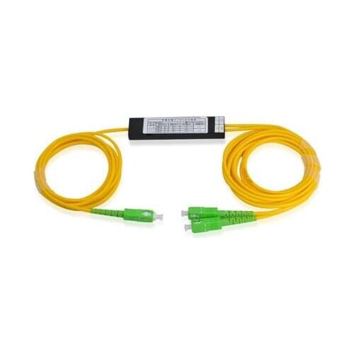 10 pcs SC/APC 1x2 PLC Fiber optical Splitter Mini Module SC/APC FTTH Fibre Splitter SC Single Mode optic splitter box