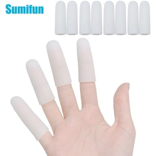 16Pcs 1*5cm White Silicone Gel Tube Finger Little Toe Protector Corn Blister Protect Toe Separators Hand Foot Care Tool D2315