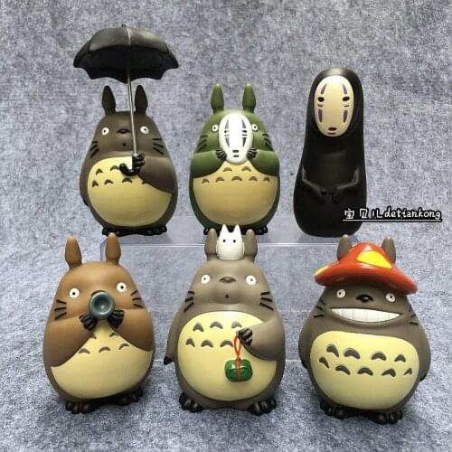 2020Anime My Neighbor Totoro ornaments Hayao Miyazaki doll faceless male desktop hand-run car car creative jewelry birthday gift