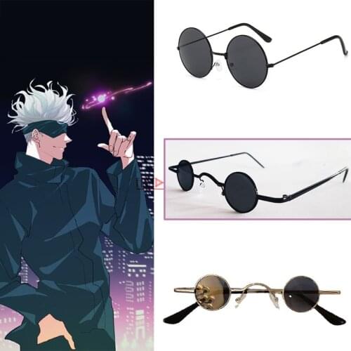 3 Styles Anime Jujutsu Kaisen Gojo Satoru Cosplay Glasses Props Black Steampunk Frame Sunglasses Hip Hop Accessories Men Women