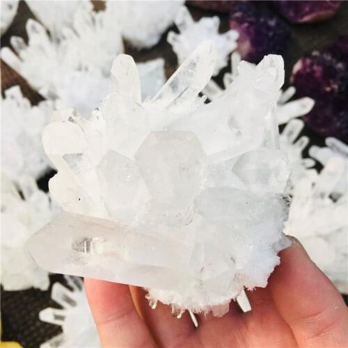 500-800g natural white ghost quartz crystal cluster healing crystals raw gemstone specimen for home&office decoration fengshui