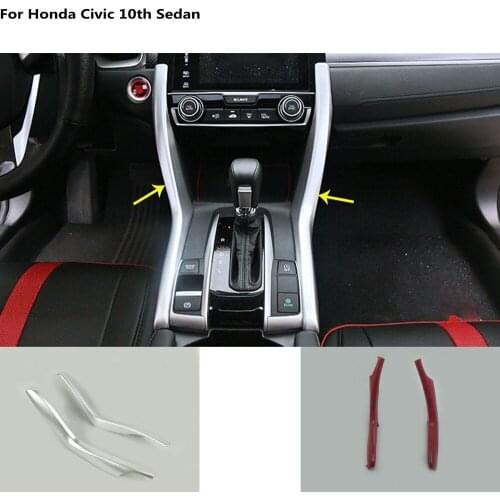 Car cover accessories Interior middle front Shift Stall Paddle cup lamp trim hoods For Honda Civic 10th Sedan 2016 2017 2018