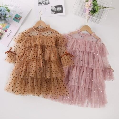 Kids Clothes for Girls Lace Princess Dress Baby Vintage Long Costume Kids Cupcake Dress Fall Clothes Toddler Dresses 2-7Years