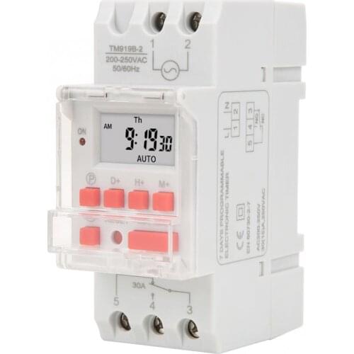 Electronic Weekly Timer Switch 7 Days Programmable Digital Industrial Time Switch Relay Timer Control 200-250V AC