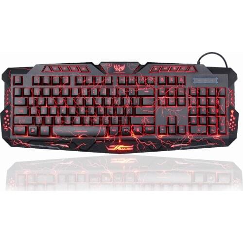 Gaming Backlight Keyboard LED Russian Layout USB Wired Colorful Breathing Waterproof for Desktop laptop