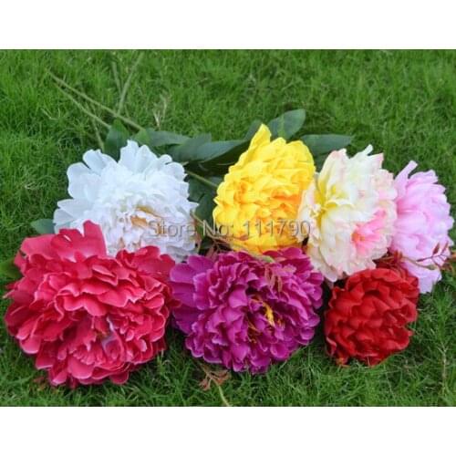Wholesale Artificial Silk Flower Simulation Display Flower Multicolor Wedding Flower Home Decorative Peony Flowers Free Shipping
