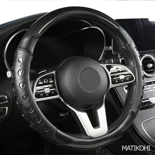 MATIKOHI Carbon Fiber Leather Car Steering Wheel Cover For Mazda 2 3 5 6 7 8 CX3 CX5 CX7 CX98 CX9 MX5 MX7 RF Version