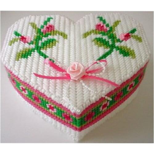 5D hand-made DIY material package wool cross-stitch three-dimensional embroidery kit love jewelry box storage box new