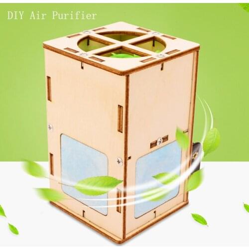 Science Toys DIY Air Purifier Toy Wooden STEM Toys for Children Innovation Educational Science Experiment Technology Kits 2020