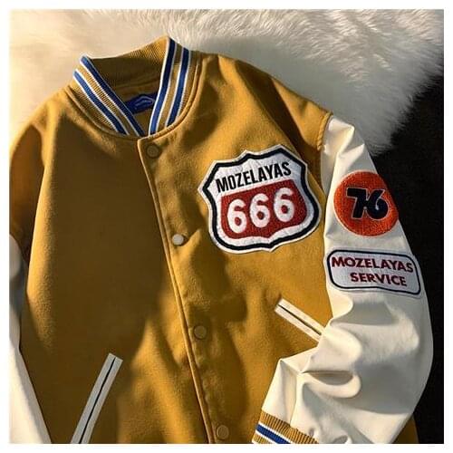 2021 jacket Y2K autumn and winter new woolen fried street baseball uniform womens wild couple lovers suit jacket on the tide