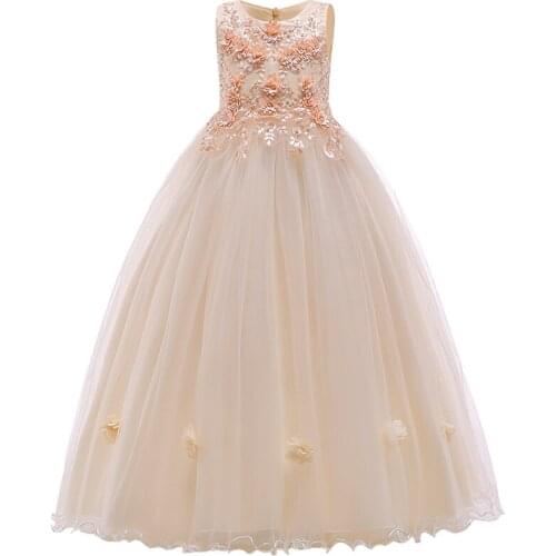 Girls' princess dress gauze wedding ceremony bridal Party dress performance piano performance embroidery Party dresses