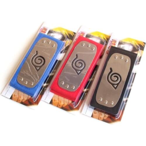 Cheap Leaf Village Headband for Naruto Cosplay Kakashi Hatake Uchiha Sasuke Uzumaki Naruto Cosplay Accessory Gifts