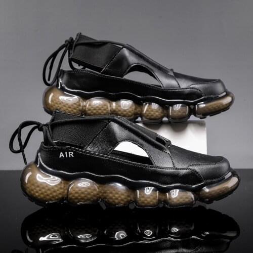 Fashion Mens Sandals Summer Soft Sandals High Quality Microfiber Leather Sandals Outdoor Antiskid Damping Men Roman Sandals