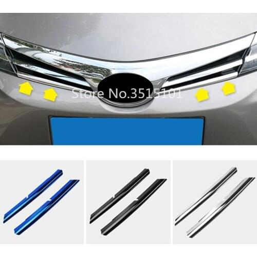 Car Cover Protection Detector Trim Front Up Grid Grill Grille 2pcs For Toyota Corolla Altis 2017 2018 2019