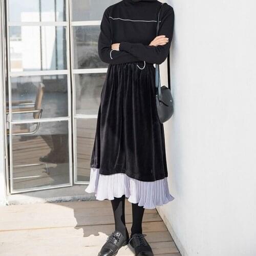 Woman Skirts Skirt Fall Winter Skirt Womens High Waist A- Line Skirt Pleated Skirt Skirt Mujer Faldas Saias Mulher