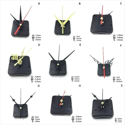 1 Set Hanging DIY Quartz Watch Silent Wall Clock Movement Quartz Repair Movement Clock Mechanism Parts With Needles