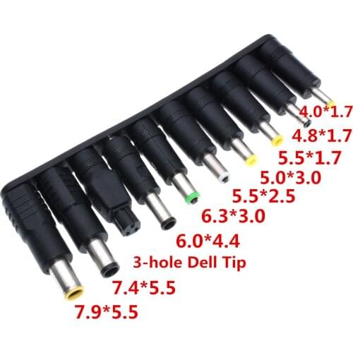 10PCS 5.5*2.1mm Laptop Power Plug Adapter Connectors Notebook Universal Charger DC Head Straight Input