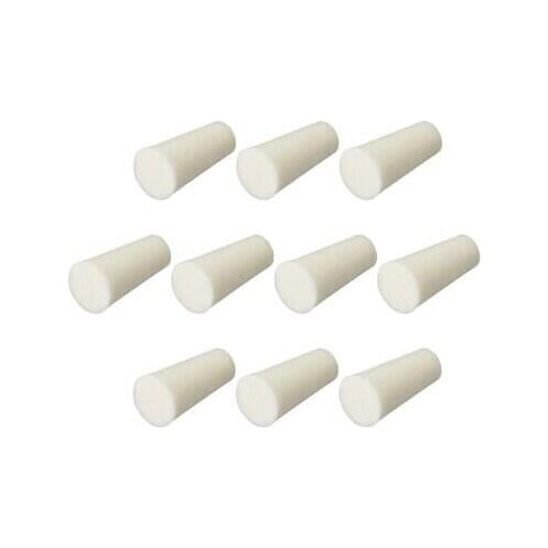 8-12mm Beige Drilled Silicone Stopper Plugs for Flask Test Tube Stopper 10pcs