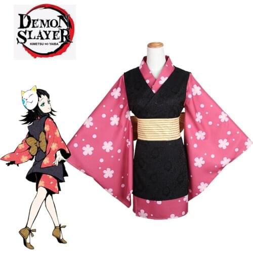 2020 New Anime Cosplay Demon Slayer: Kimetsu no Yaiba Makomo Halloween Costume Wig Party Suit JK School Uniforms Sailor Women