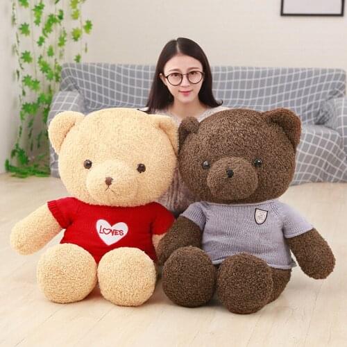 30cm-70cm Cute Sweater Teddy Bear Plush Toys Cartoon Stuffed Animals Bears Doll Kids Toy Children Girls Birthday Gifts