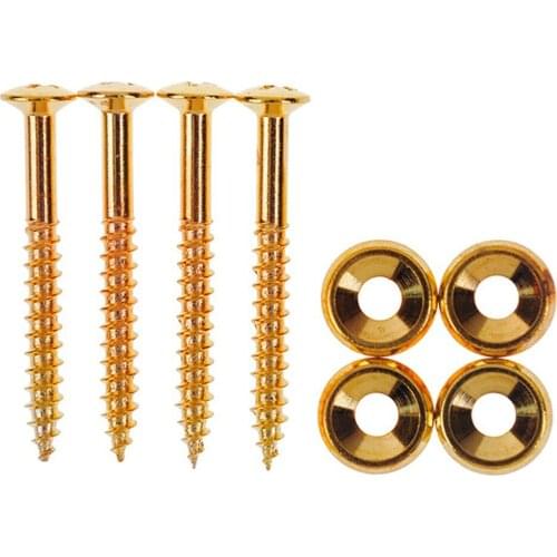 4 Set Guitar Neck Mounting Plate Joint Bushings/Ferrules Bolts14 Mm Diameter With Screws For Electric Guitar Or Bass Neck Place