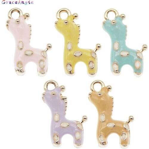 5pcs/lot cartoon Animals Jewelry Handmade Giraffe charms Dangle Earrings Gift Necklace Accessories BRACELET Anklet Hair Jewelry