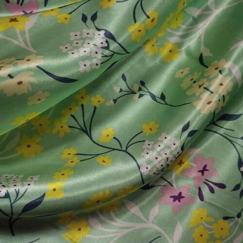 Satin Lining Material Diy craft Tissue Flower Glossy Polyester Charmeuse Fabric Pattern