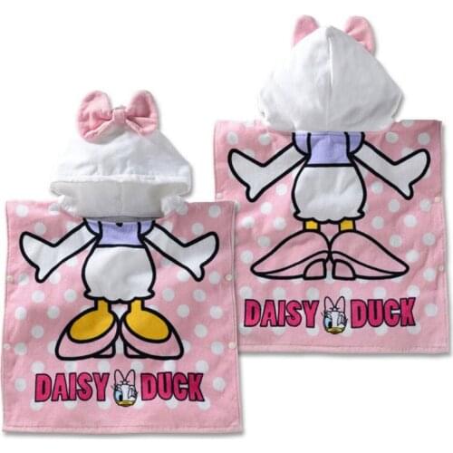 Disney Childrens Hooded Bath Towel Breathable Gauze Cloak Mickey Minnie Car Winnie The Pooh Donald Duck Bath Towel 60*120CM