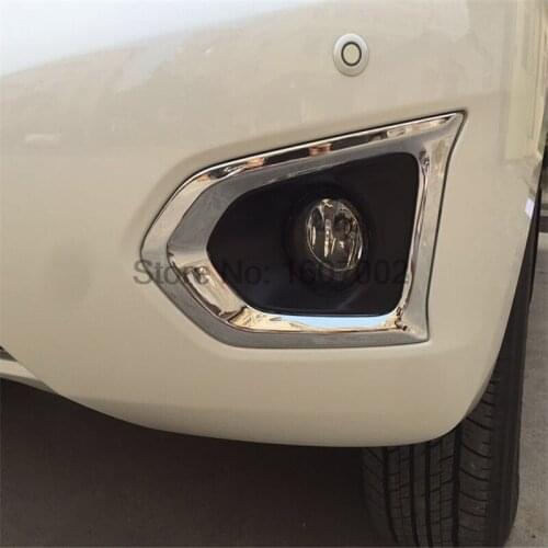 For Nissan Armada Patrol Royale Nismo Y62 2016 2017 2018 ABS Chrome Frong Head light Foglight Fog Lamp lights Trim 2pcs