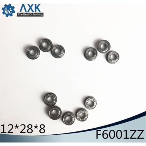 F6001ZZ Flange Bearing 12x28x8 mm ABEC-1 ( 10 PCS ) Flanged F6001 Z ZZ Ball Bearings